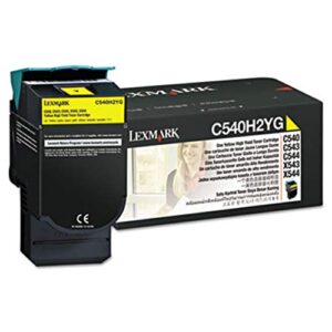 Lexmark C540H2YG C540H2YG High-Yield Toner, 2000 Page-Yield, Yellow