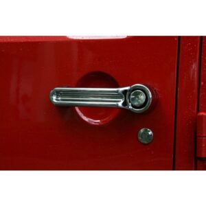 Rugged Ridge 13311.12 Door Handle Cover Kit, Chrome; 07-18 Jeep Wrangler JKU