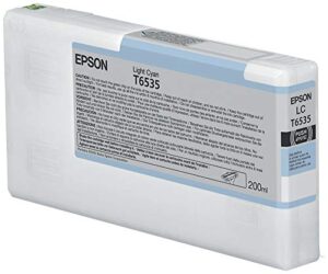 epson ultrachrome hdr ink cartridge – 200ml light cyan (t653500)