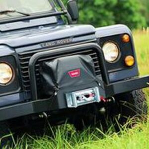 WARN 13916 Soft Winch Cover with Bungee Cord Fasteners for 9.5xp, XD9000, M6000, and M8000 Winches , Black