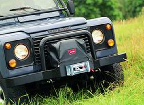 WARN 13916 Soft Winch Cover with Bungee Cord Fasteners for 9.5xp, XD9000, M6000, and M8000 Winches , Black