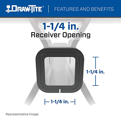 Draw-Tite 36407 Class II Frame Hitch with 1-1/4" Square Receiver Tube Opening , Black