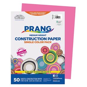 prang (formerly sunworks) construction paper, hot pink, 9″ x 12″, 50 sheets