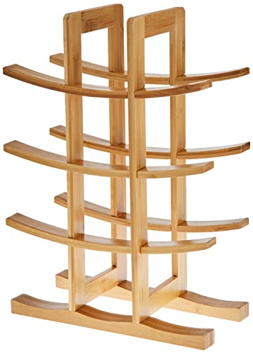 Oceanstar WR1149 12-Bottle Natural Bamboo Wine Rack , Red