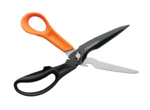 fiskars 356922-1003 everyday scissors 01005692, 9 in. length, 3-1/2 in. cut, black/orange, 9 inches