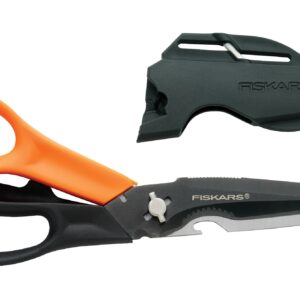 Fiskars 356922-1003 Everyday Scissors 01005692, 9 in. Length, 3-1/2 in. Cut, Black/Orange, 9 Inches