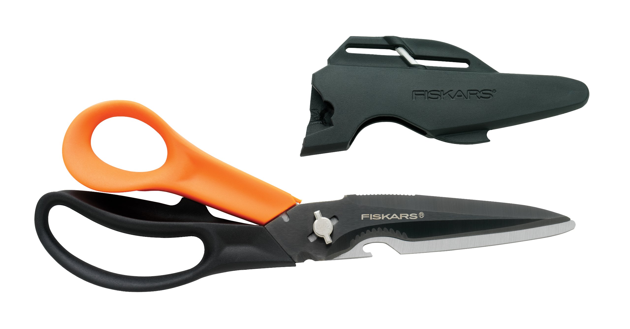 Fiskars 356922-1003 Everyday Scissors 01005692, 9 in. Length, 3-1/2 in. Cut, Black/Orange, 9 Inches