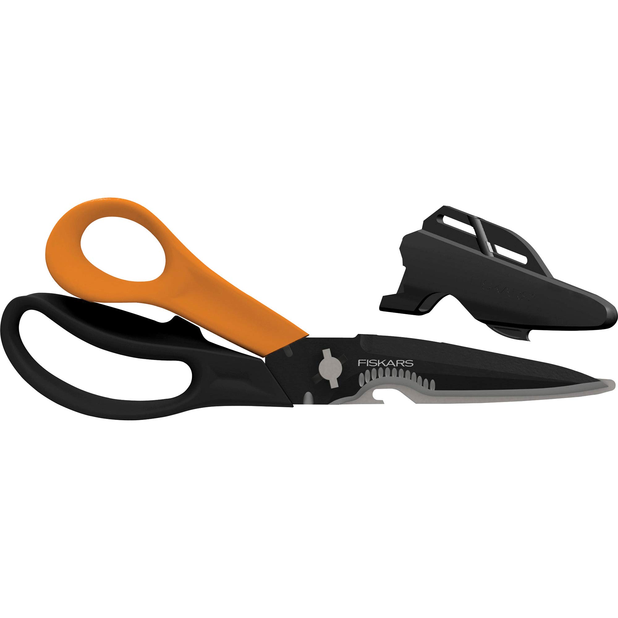 Fiskars 356922-1003 Everyday Scissors 01005692, 9 in. Length, 3-1/2 in. Cut, Black/Orange, 9 Inches