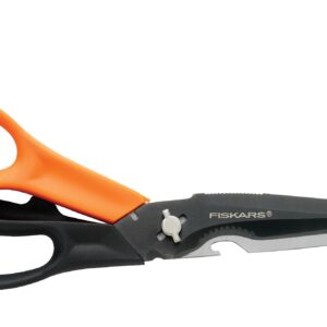 Fiskars 356922-1003 Everyday Scissors 01005692, 9 in. Length, 3-1/2 in. Cut, Black/Orange, 9 Inches