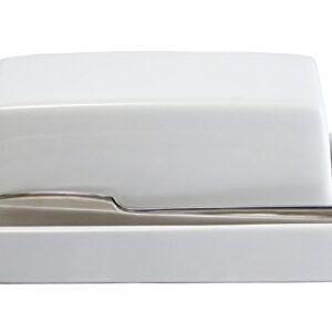 ZERO JAPAN BYK-12 WH Butter Dish with Knife, White, Approx. 5.7 x 3.5 x 2.4 inches (145 x 90 x 60 mm)