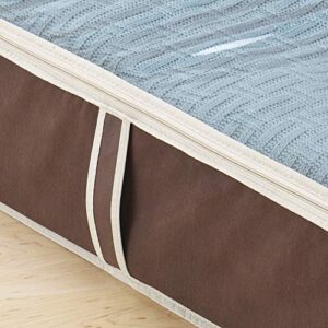 Whitmor Zippered Underbed Bags Java Set of 2 Pieces