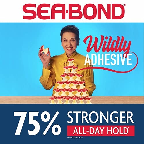 Sea-Bond Secure Denture Adhesive Seals, Original Uppers, Zinc Free, All Day Hold, Mess Free, 15 Count- Pack of 6 ( 90 Total Uppers)