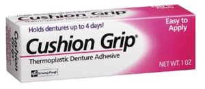 cushion grip thermoplastic denture adhesive – 1 oz