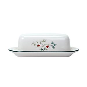 pfaltzgraff winterberry covered butter dish dinnerware set, 4 inches, 0253981325981