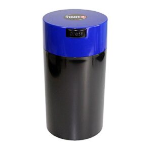 tightpac america, inc. tightvac-3 to 12 oz vacuum sealed storage container, 1.3-liter/1.1-quart, dark blue cap & black body