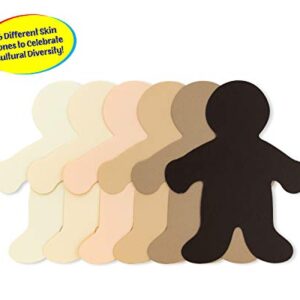 Hygloss Products People Paper Cuts Outs Multi-Cultural Mommy Shape-7 Inches-25 Pack, Assorted