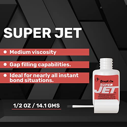 Jet Glue Brush-On Super Jet - Ideal for all Instant Bond Situations