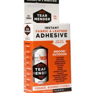 Tear Mender Instant Fabric and Leather Adhesive, 2 oz Bottle-Carded, TM-1, White