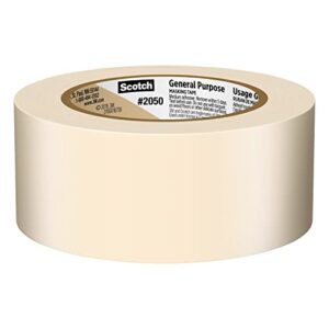 Scotch 2050-48MP 3M 2050 General Painting, 1.88-Inch x 60.1-Yard, 1-Pack Masking Tape, Width, Beige