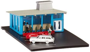 bachmann trains – plasticville u.s.a. built-up building – drive-in hamburger stand – n scale (45709)