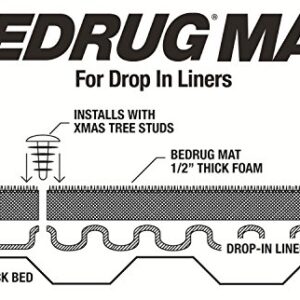 BedRug Bed Mat BMN04KCD fits 04+ TITAN 6'6" BED for trucks with a drop-in style bedliner , Gray