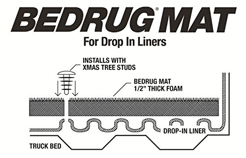 BedRug Bed Mat BMN04KCD fits 04+ TITAN 6'6" BED for trucks with a drop-in style bedliner , Gray