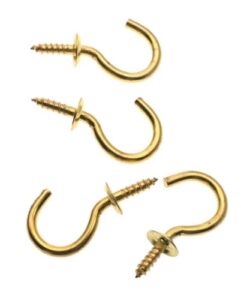 stanley hardware 75-9030 759030 cup hooks, solid brass