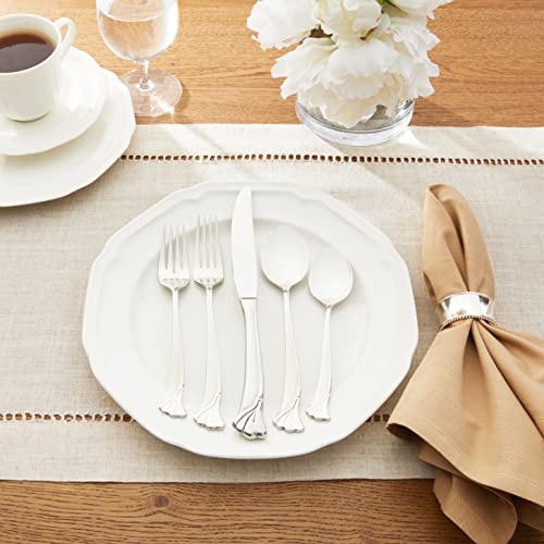 Ginkgo International Leaf 20-Piece Stainless Steel Flatware Place Setting, Service for 4