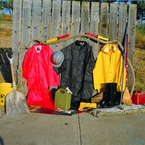 MCR Safety 200CX2 49-Inch Classic PVC/Polyester Coat with Detachable Hood, Yellow, 2X-Large