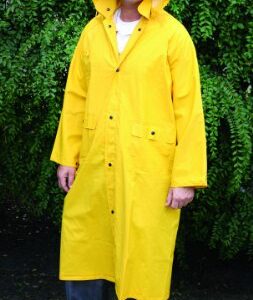 MCR Safety 200CX2 49-Inch Classic PVC/Polyester Coat with Detachable Hood, Yellow, 2X-Large