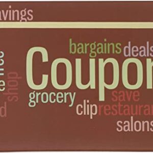 Meadowsweet Kitchens Hard Covered Coupon Organizer- 9 1/2" x 6 1/4" Expanding & Sturdy Coupon Book, Shopping List, Cash, Receipt & Coupon Holder w/ 9 Dividers, Creative Coupon Organization- Wordle