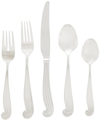 Ginkgo International LaMer 20-Piece Stainless Steel Flatware Place Setting, Service for 4