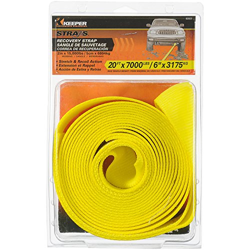 Keeper 02922 2" x 20' Vehicle Recovery Strap - 15,000 lb Web Capacity