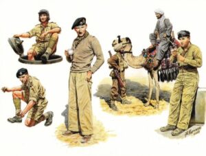 master box models 1/35 british troops in northern africa, wwii – 6 figures set with camel