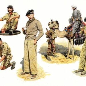 Master Box Models 1/35 British Troops in Northern Africa, WWII - 6 Figures Set with Camel