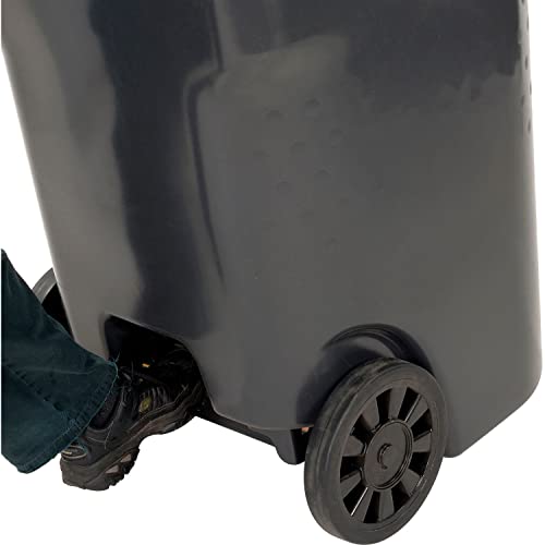 OTTO Mobile Heavy Duty Trash Container, 95 Gallon, Gray