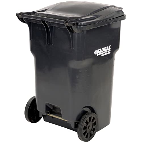 OTTO Mobile Heavy Duty Trash Container, 95 Gallon, Gray