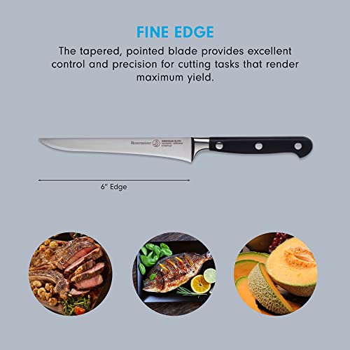 Messermeister Meridian Elite 6” Flexible Boning Knife - Fine German Steel Alloy Blade - Rust Resistant & Easy to Maintain