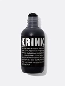 krink k-60 black paint marker – vibrant and opaque fine art graffiti markers for canvas metal glass paper and more – alcohol-based permanent graffiti mop krink paint marker for lasting tags