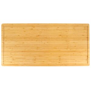 bamboomn heavy duty premium bamboo cutting board – vertical cut – grooved – 24″ x 12″ x 1″
