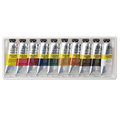 Winsor & Newton Galeria Acrylic Paint, 10 x 60ml (2-oz) Tube Paint Set