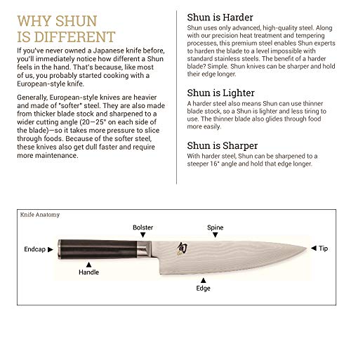 Shun Premier Kitchen Knife Starter, 3-Piece Set, TDMS0300, Silver
