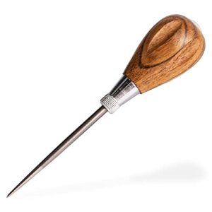 general tools scratch awl tool with hardwood handle – scribe, layout work, & piercing wood – alloy steel blade