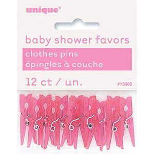 unique mini plastic clothespin favors, 1.25″, pink
