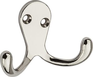 national hardware n199-232 v163 double clothes hooks in nickel, 2 pack