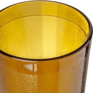 CFS 52128113 Stackable ShatterResistant Plastic Tumbler, 12 oz., Amber (Pack of 6)