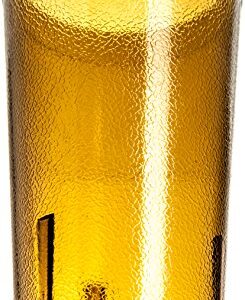 CFS 52128113 Stackable ShatterResistant Plastic Tumbler, 12 oz., Amber (Pack of 6)