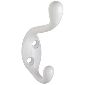national hardware n266-049 v166 heavy duty coat and hat hook in white