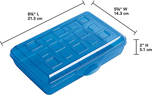 Sterilite Pencil Box with Splash Tint Lid (17224812),Multicolor