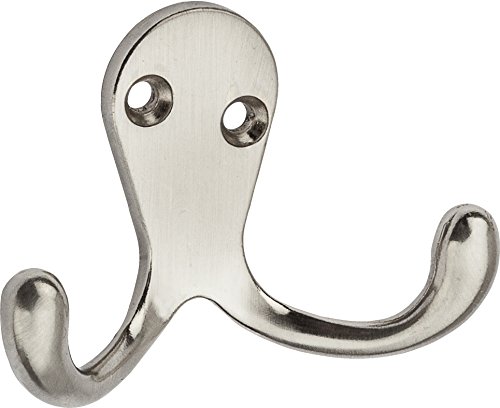 National Hardware N325-522 Double Clothes Hooks, 0, Satin Nickel